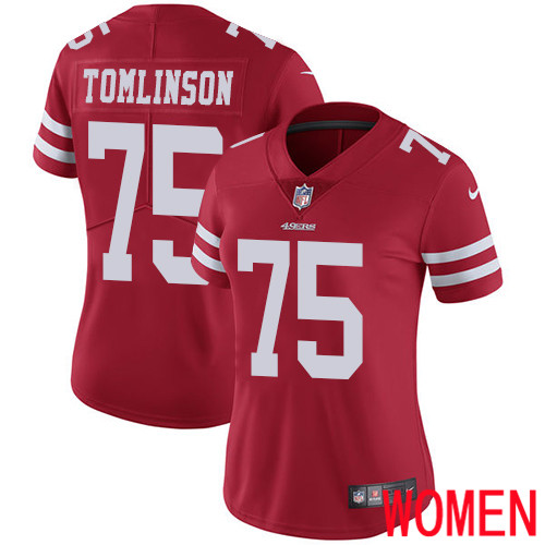 San Francisco 49ers Limited Red Women Laken Tomlinson Home NFL Jersey 75 Vapor Untouchable